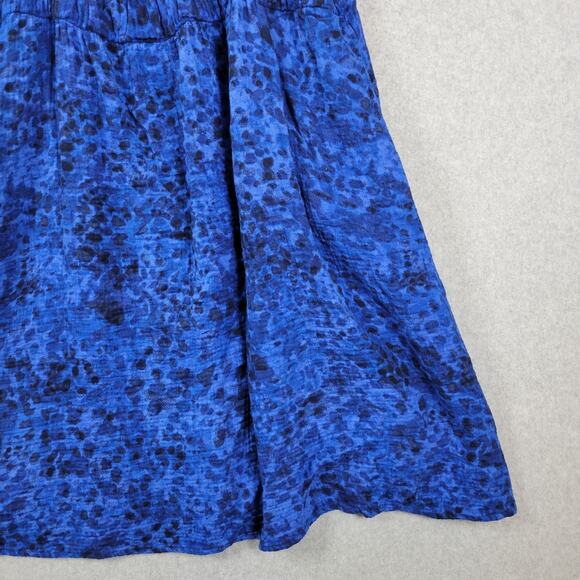 Terra & Sky 100% Cotton Blue SS Smocked Casual Dress Women's Plus 3X Pockets - Picture 5 of 12